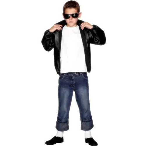 Blouson Enfant T.Birds - SMIFFY'S - Déguisement Danny - Noir Multicolore-0