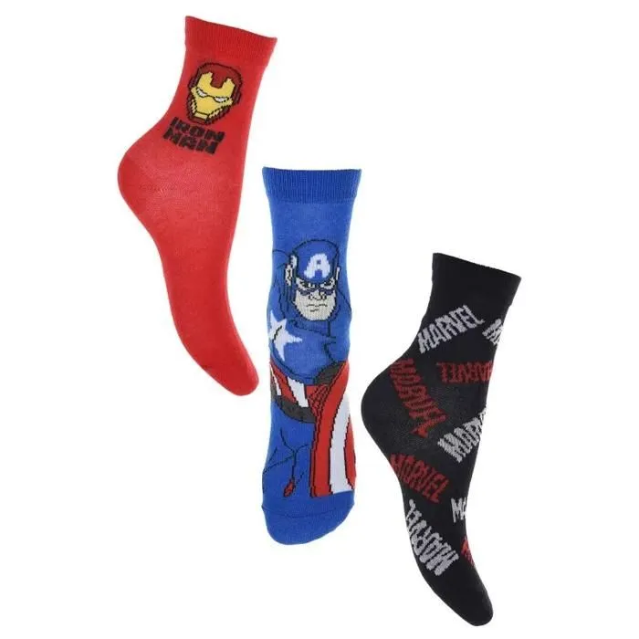 Lot de 3 Paires de Chaussettes Garçon MARVEL "Avengers"-2