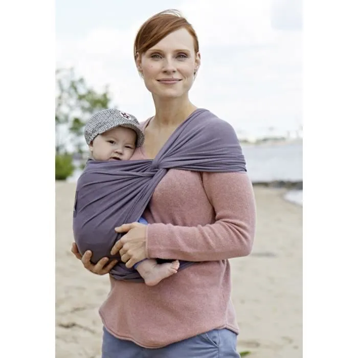 Echarpe de portage MANDUCA Sling Grise - Coton 100% bio - Contact direct avec bébé-4