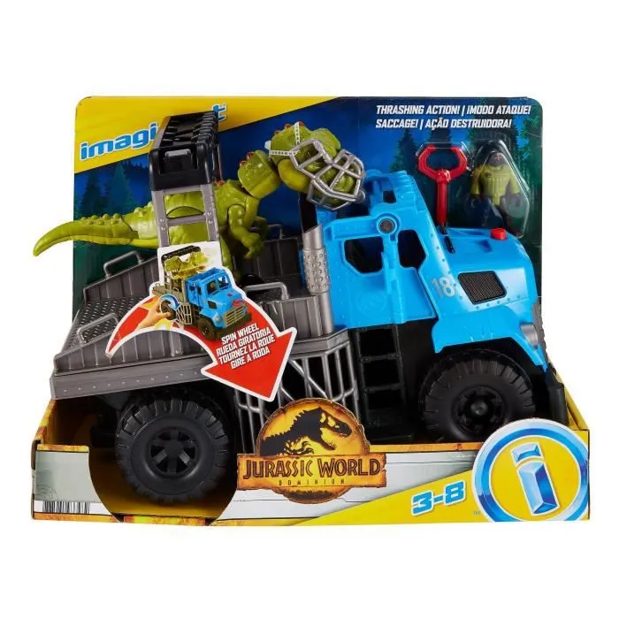 Fisher Price - Imaginext Jurassic World - Le Camion De Capture - Accessoire figurine d'action - Multicolore-3