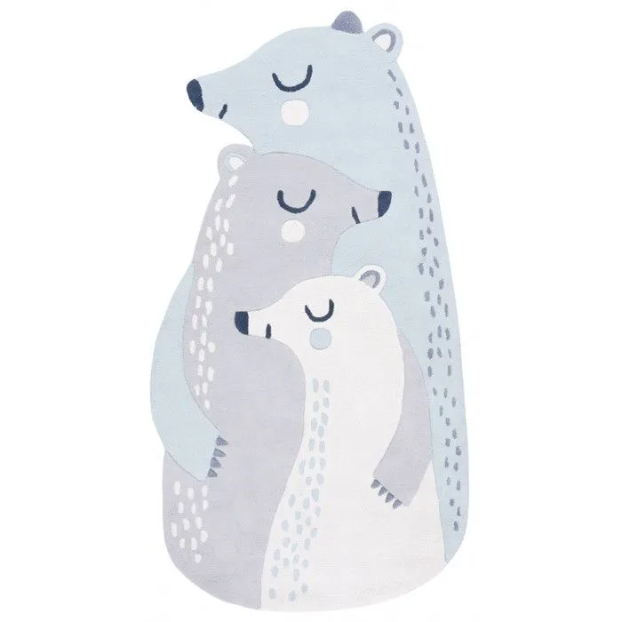 Tapis Lilipinso 100% Coton Les 3 Ours 90 x 170 cm-0
