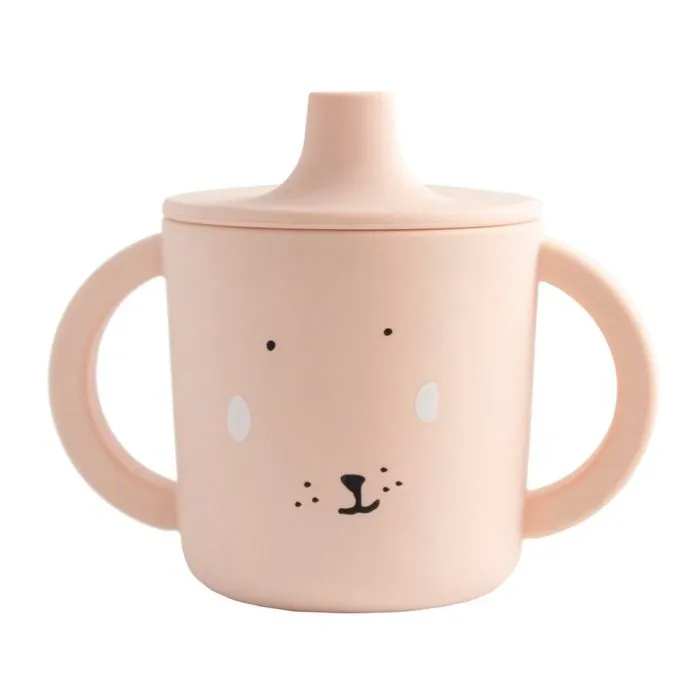 Tasse d aprentissage en silicone - Madame Lapin - Rose - Verre à bec bébé - Trixie-0