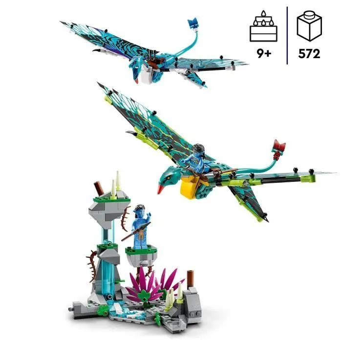 LEGO® Avatar 75572 Le Premier Vol en Banshee de Jake & Neytiri, Jouet Pandora, avec Animaux-1