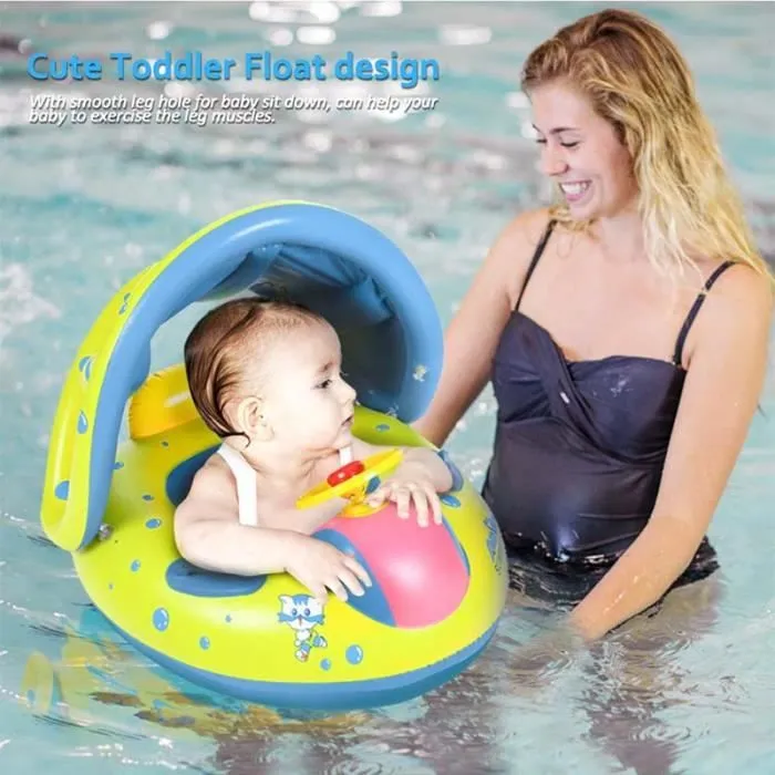 Siège De Piscine Gonflable pour Bébé - FOLAYA - Modèle Siège - Vert - 6 mois et plus - PVC-3