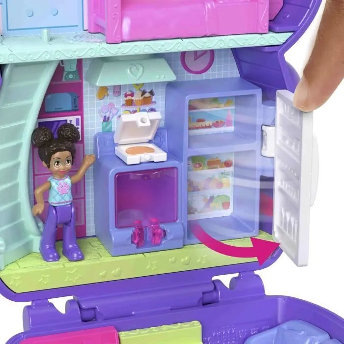 Polly Pocket-Coffret Chiot Festif soirée pyjama -Jouet De Voyage - 4 ans+- JCR38-7