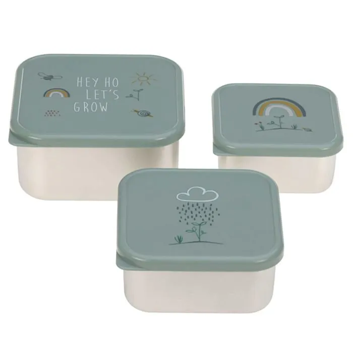 Lot de 3 boites gigognes en inox Garden Explorer - LASSIG-0