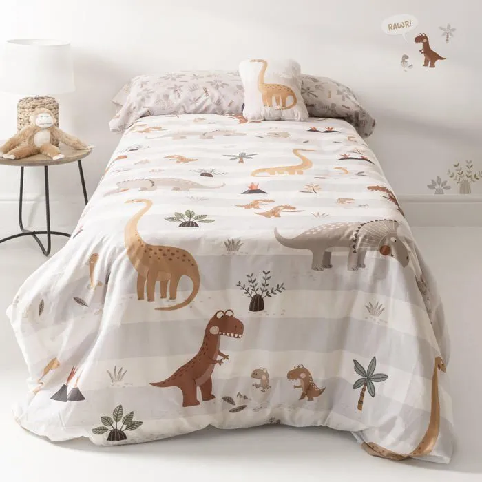 Parure housse de couette 2 pièces Dino family 140x200 cm (Lit 80/90)-2