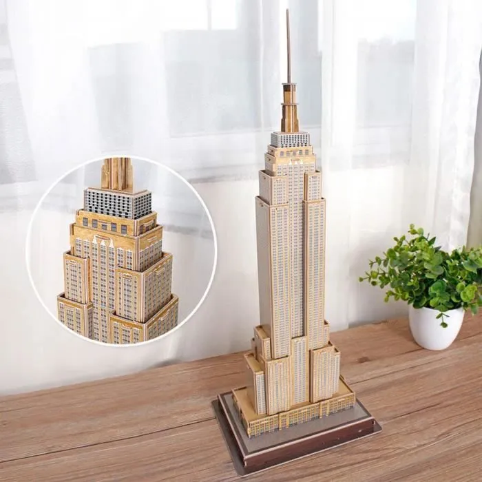 Puzzle 3D Empire State Building - CUBICFUN - 54 pièces - Architecture et monument-3