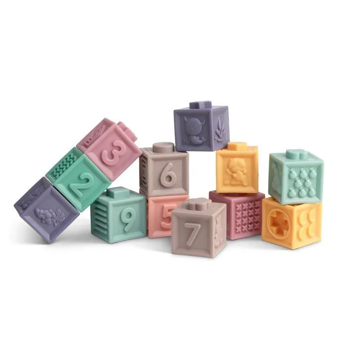 FORMULA BABY Coffret d'éveil sensoriel, 23 pièces, cubes couples empilables, tour à niveaux, balles sensorielles-5