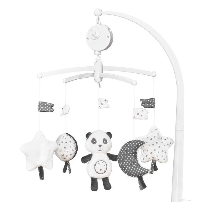 Mobile musical en velours blanc-0
