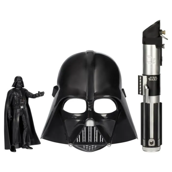 Pack Côté obscur Dark Vador, sabre laser rouge, masque Dark Vador et figurine de 15 cm, accessoire, dès 4 ans, Star Wars-2