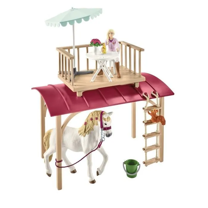 Caravane rencontres secrètes, coffret schleich avec 1 cheval schleich inclus, coffret figurines pour enfants de 5 ans - schleich-3