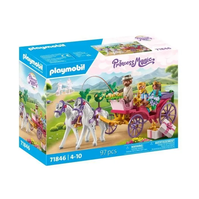 PLAYMOBIL 71846 Calèche avec couple princier et cocher-0