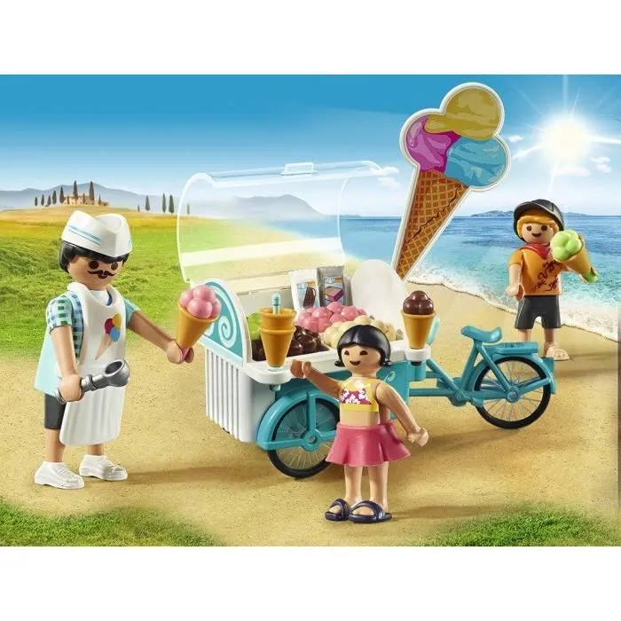 PLAYMOBIL 9426 - Marchand de glaces et triporteur - Family Fun - 35 pièces - Mixte - A partir de 4 ans-1