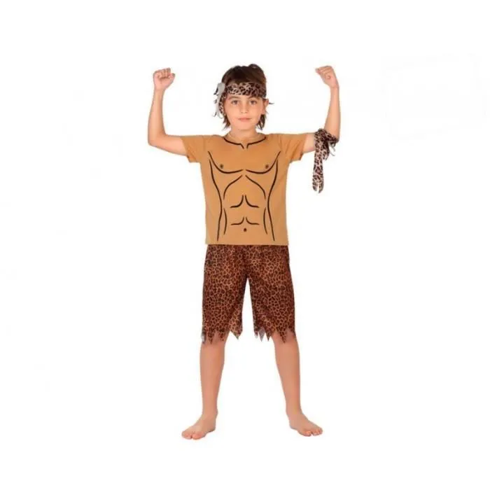 Déguisements - AC-Déco - Déguisement homme de la jungle - 5/6 ans - Marron - Enfant-0