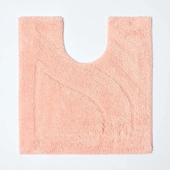 Tapis de bain pur Coton haut de gamme 2 pièces Pèche-2