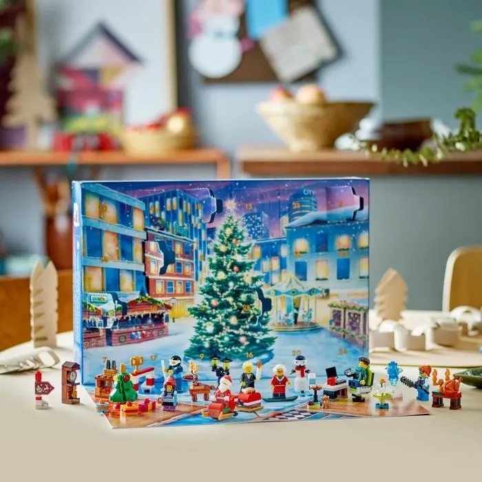 LEGO® City 60381 Calendrier de l'Avent 2023 - LEGO - 24 Cadeaux dont Figurines du Père Noël et du Renne-3