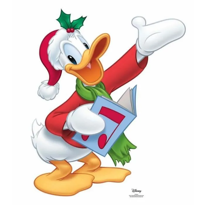 Figurine en carton Disney Donald Duck Noël - Hauteur 82 cm-0