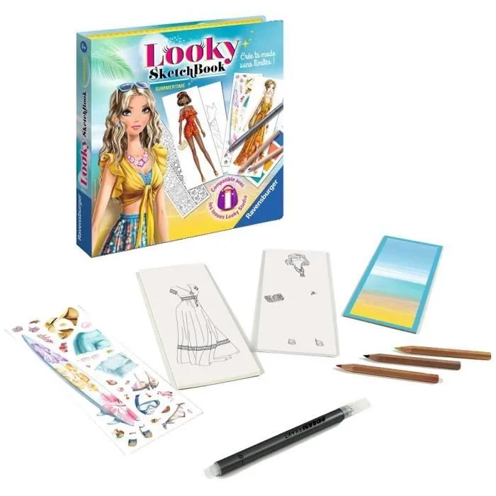 Looky Sketch book summertime - RAVENSBURGER - Crée ta mode - Mixte - A partir de 6 ans-1