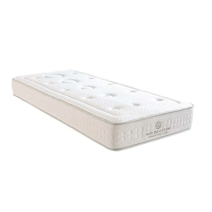 Ensemble PRELUDE 2.0 90x200 cm | Matelas Latex 100% Naturel + Sommier Bois | Beige-3