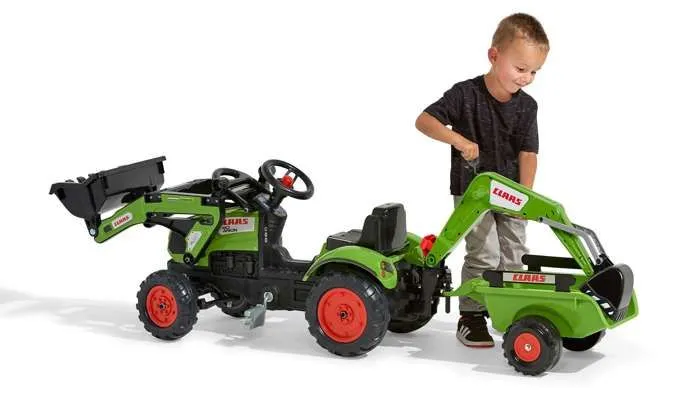Tractopelle à pédales - FALK - Claas - Dès 2 ans - 100% Fabriqué en France - 60% de plastique recyclé-2
