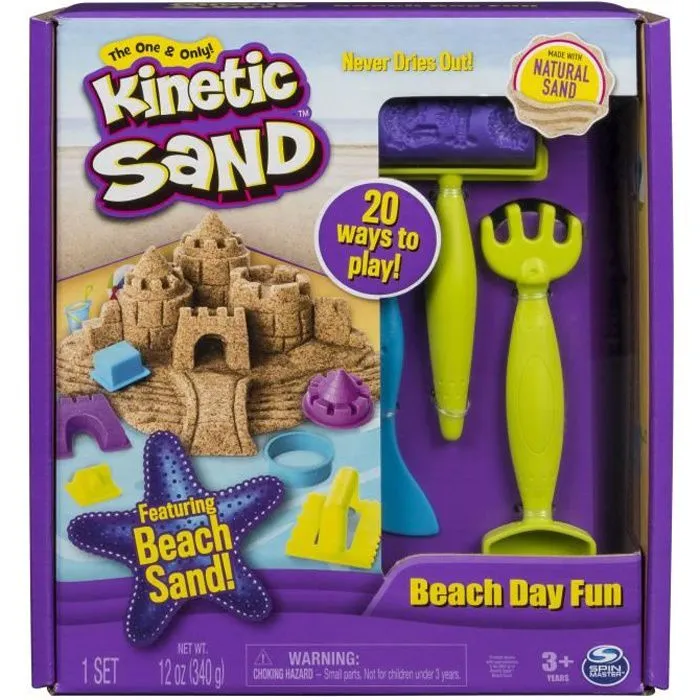 COFFRET PLAGE 340G + 9 ACCESSOIRES - KINETIC SAND - SABLE MAGIQUE - Jouet 3 ans-0