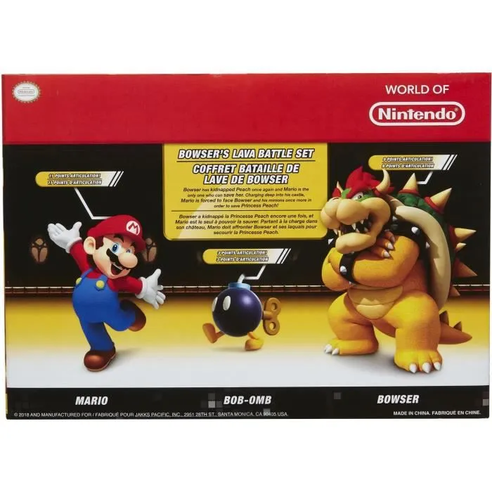 Figurine Mario et Bowser - Coffret diorama JAKKS PACIFIC - Licence Super Mario-1