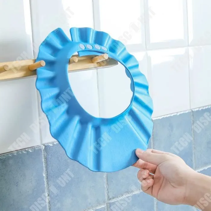 TD® Bonnet de bain EVA shampooing pour bébé taille réglable protection des yeux protection des oreilles bonnet de douche pour bébé-2