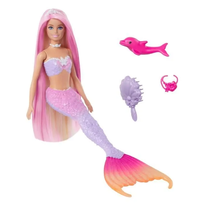 Barbie-Sirène « Malibu »-Poupée avec changement de couleur HRP97-5
