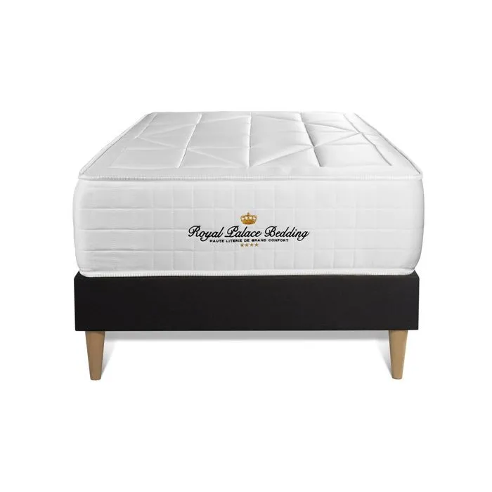 Ensemble sommier matelas 90x200 - Royal Palace Bedding - Windsor - Mémoire de forme - Ressorts ensachés - 26 cm-0