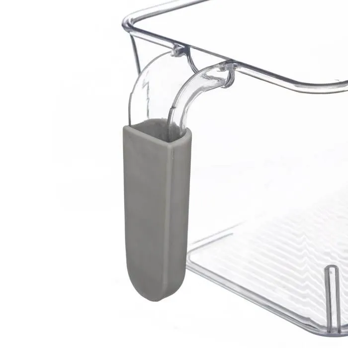 Five - Bac de Rangement pour frigo avec poignée PM Transparent-3