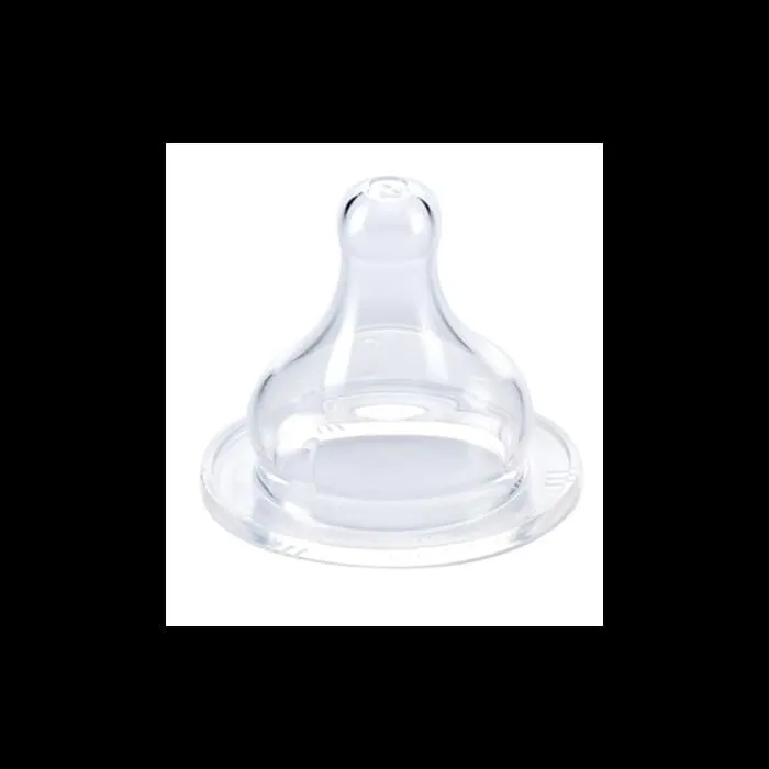 2 tétines silicone anti-colique débit variable gros biberons-0