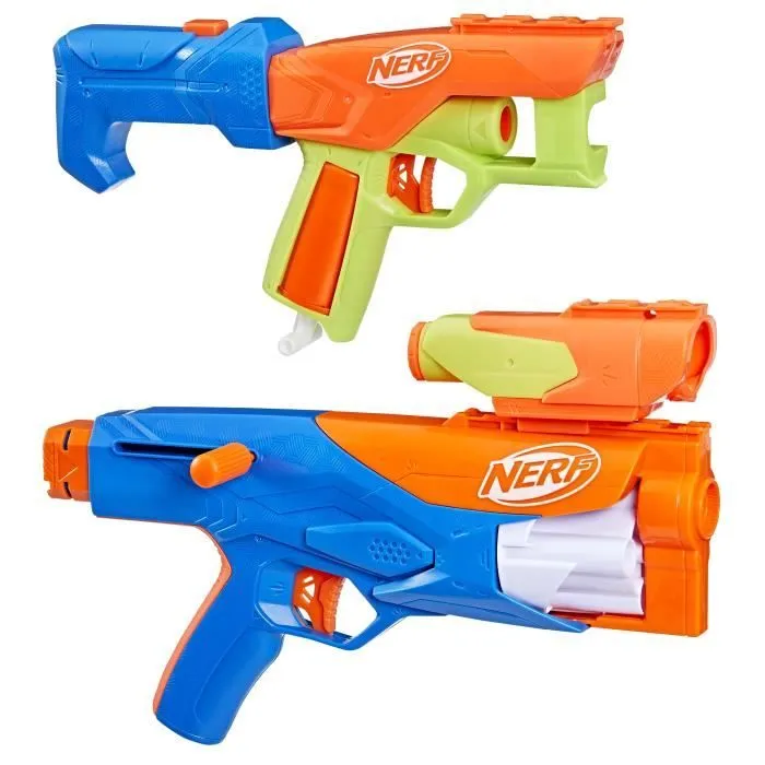 Nerf N Series Gear Up Pack, 3 Blasters, 18 fléchettes Nerf N1 compatibles Uniquement avec Les Blasters Nerf N Series-3