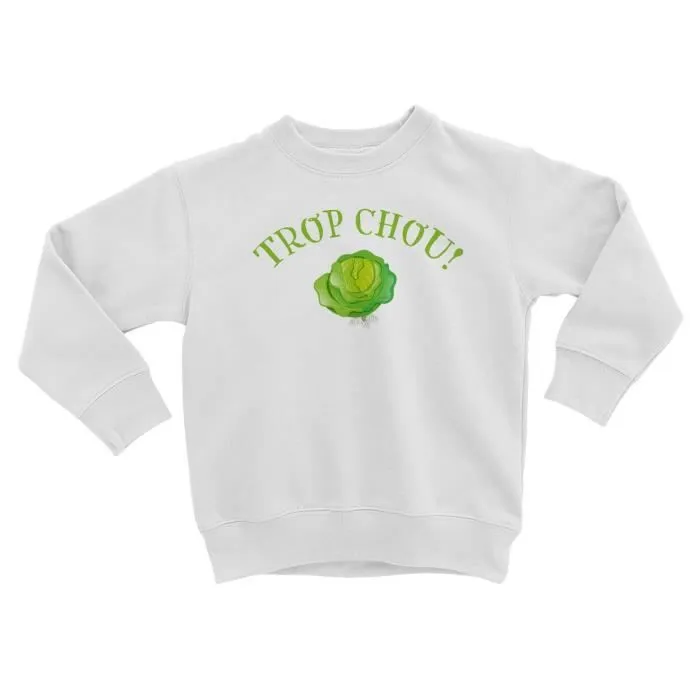 Sweatshirt Enfant Trop Chou Enfant Mignon Expression Drôle-0