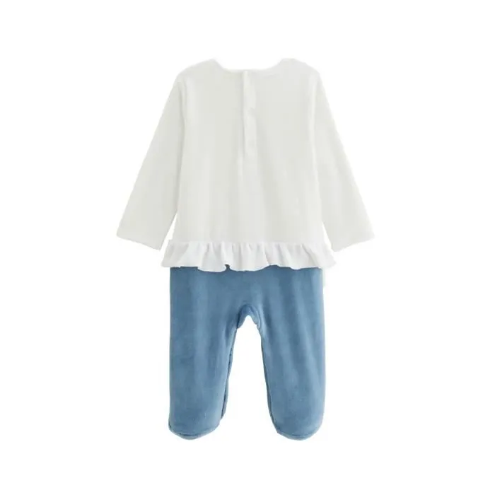 Pyjama bébé - Polarmoon - Velours doux - Bleu ciel - STANDARD 100 by OEKO-TEX - Mixte-2