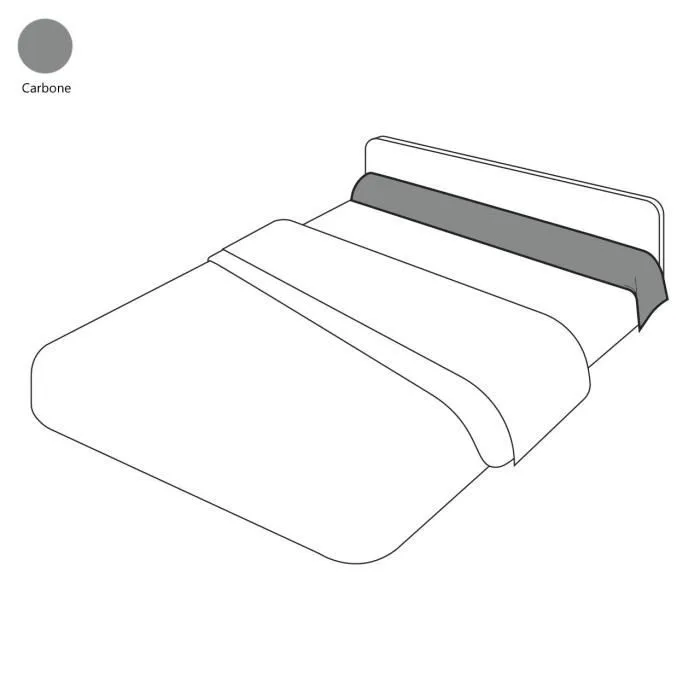 Taie de Traversin Unie en 100% Coton - Carbone - 86 x 200 cm-0