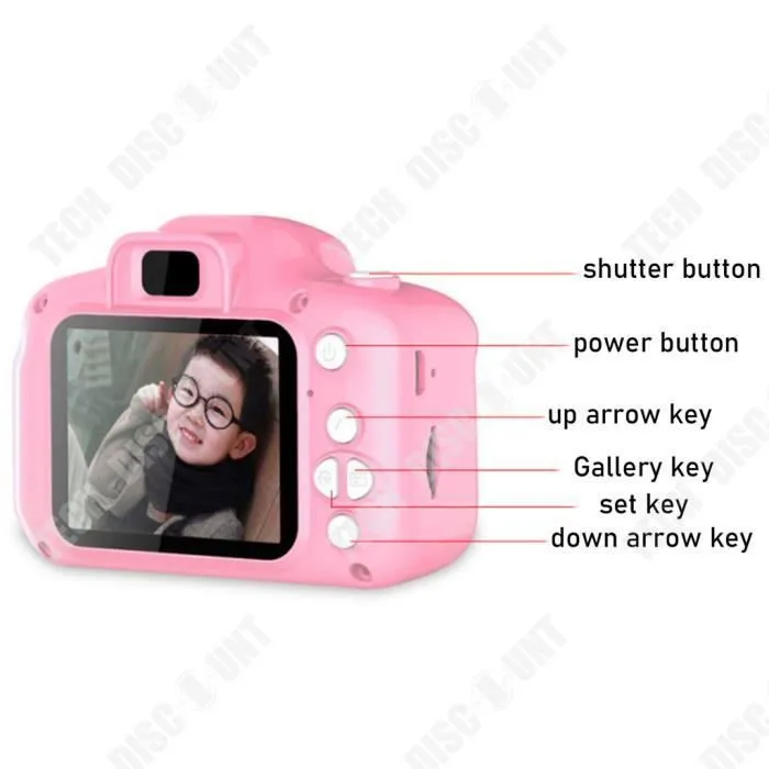 Jouets 3-6 Ans Fille Appareil Photo Enfant Zentavo - Appareil Photo Numerique Cadeaux Anniversaire Noël Présente rose-1