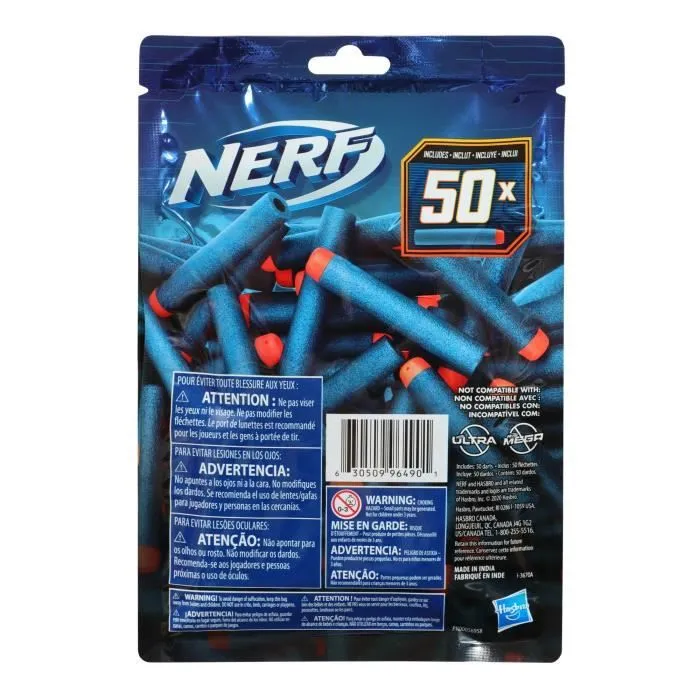 NERF Elite 2.0 Recharge de 50 fléchettes - En mousse NERF Elite 2.0 officielles - compatibles avec les Blasters NERF - Dès 8 ans-1