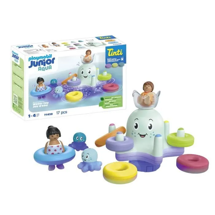 PLAYMOBIL Junior 71438 Manège pieuvre géante, Jouet pour le bain, Junior AQUA Tinti, 17 pièces, Dès 12 mois-2