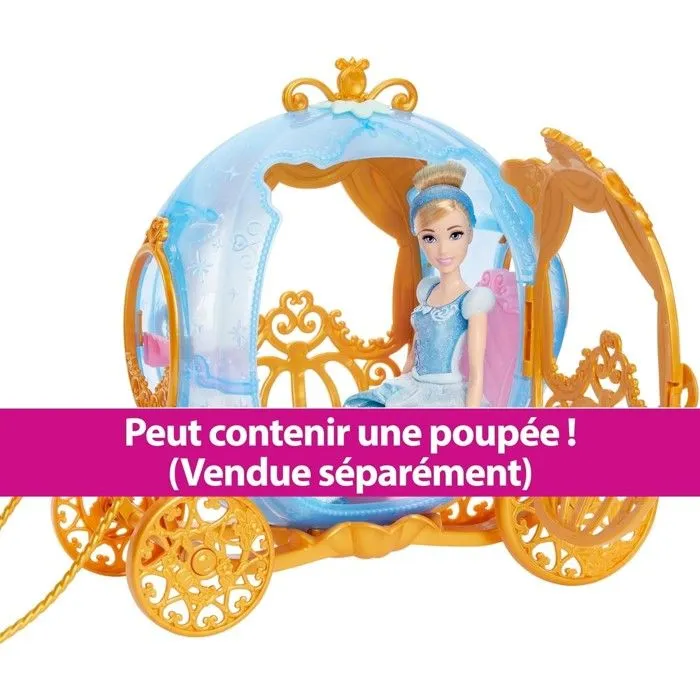 Calèche de Cendrillon - MATTEL - Disney Princesses - Détails dorés - Cheval blanc - À partir de 3 ans-2