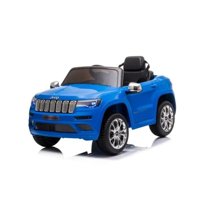 Voiture électrique pour enfants Jeep Grand Cherokee Bleu, Télécommande 2,4 GHz , Motor: 2 x 45W, Siège en similicuir (LE8277)-1