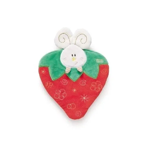 Doudou TRUDI 28440 - Graines Souris/Fraise - Taille S - En fibres naturelles - Ligne Baby Nature-0