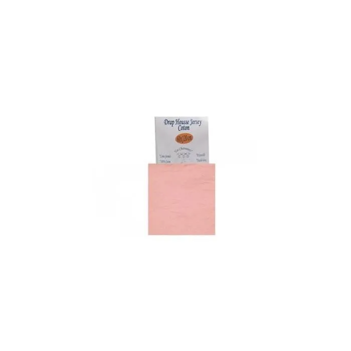 Drap housse 60/120cm rose LES CHATOUNETS-1