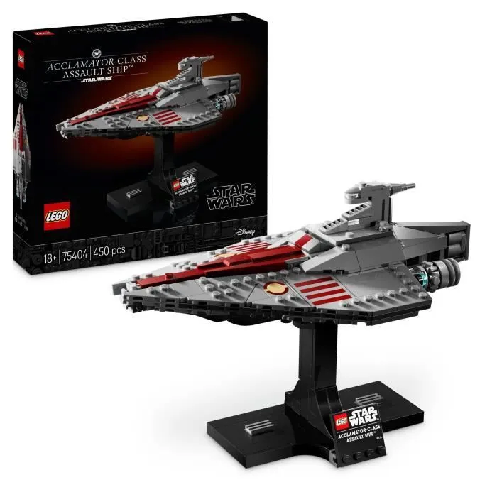 LEGO Star Wars 75404 Le transport d’assaut de classe Acclamator - Maquette pour adulte-0