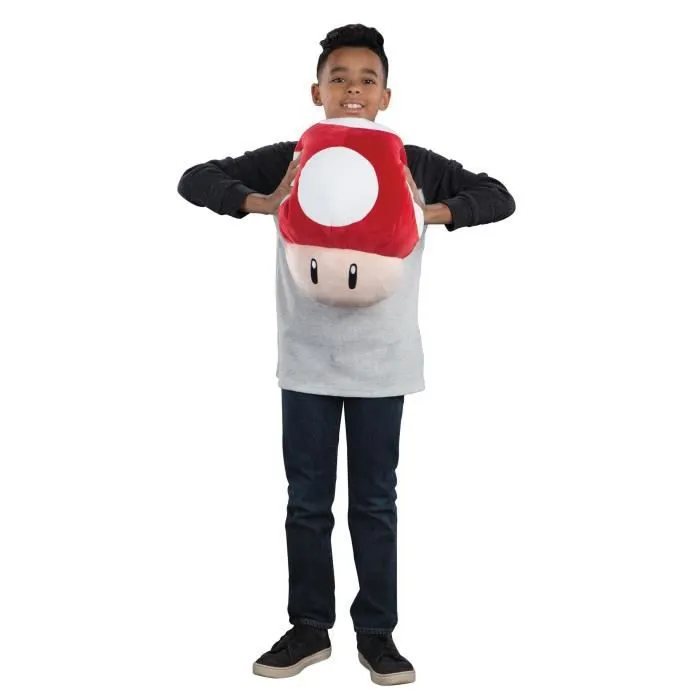 Peluche Club Mocchi Mocchi Champignon 30 cm - TOMY - Mario Kart - Rouge et blanc - Pour Bébé-1