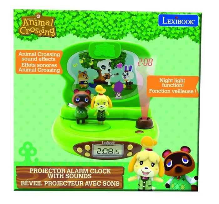 Réveil Projecteur Animal Crossing en 3D avec Sons-1