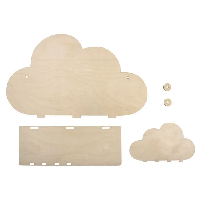 Kit DIY - Etagère en bois Nuage 35 x 21 x 10 cm-2