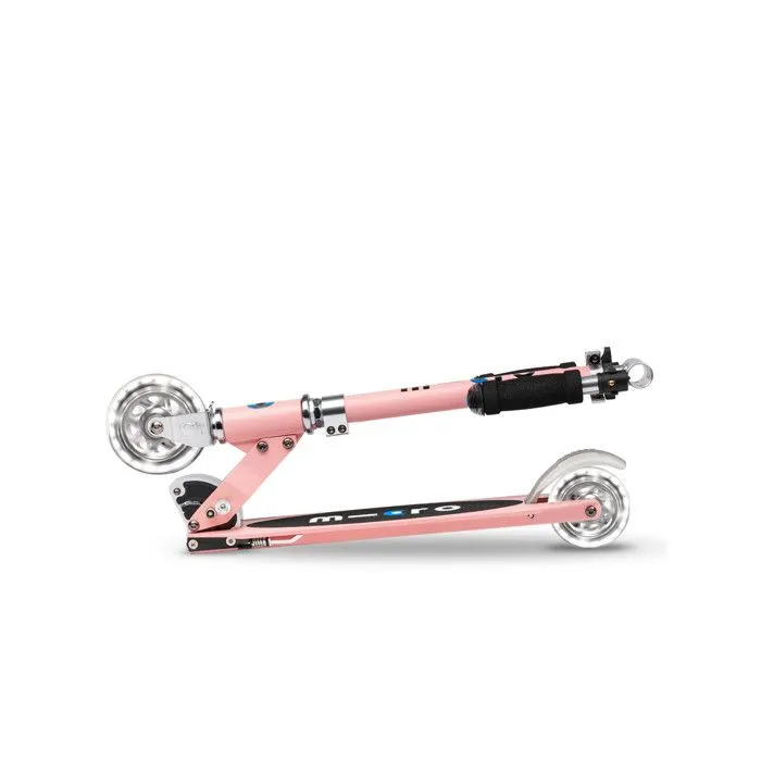 Trottinette Enfant Micro Sprite LED Rose - 2 Roues Lumineuses Pliable-4