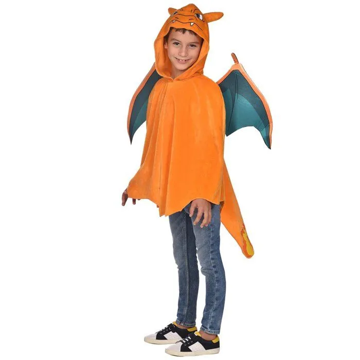 Déguisement Pokémon Dracaufeu - Orange - Enfant - Peluche - Ailes - Carnaval-1