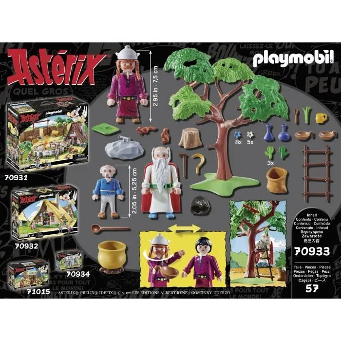 PLAYMOBIL 70933 Panoramix et chaudron de Potion Magique, Astérix, Adulte et enfant, Dès 5 ans-4